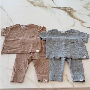 Miles the Label Baby Outfits in Brown and Gray